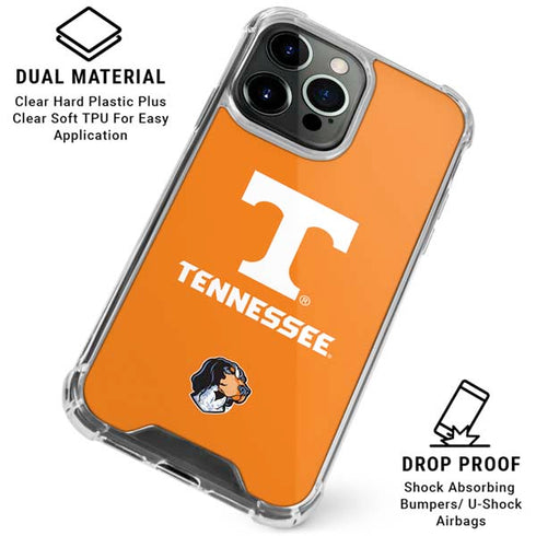 University of Tennessee-Knoxville T Logo on Orange iPhone 16 Pro Clear Case